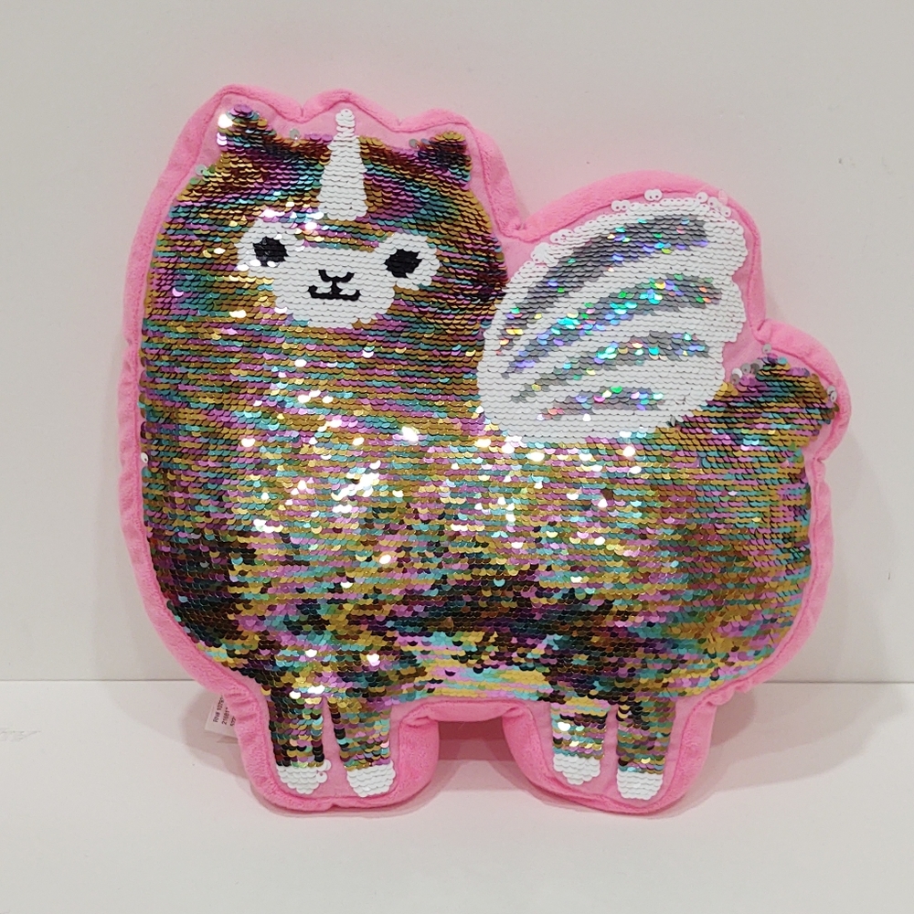 Sequin Unicorn Flip Pillow